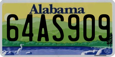 AL license plate 64AS909