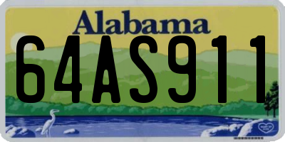 AL license plate 64AS911