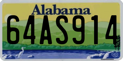 AL license plate 64AS914