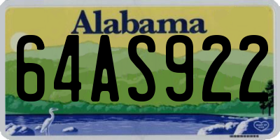AL license plate 64AS922