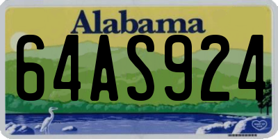 AL license plate 64AS924
