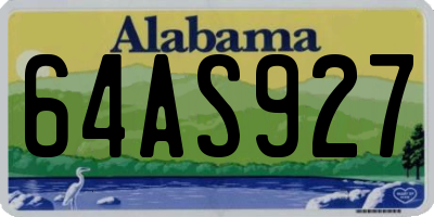 AL license plate 64AS927