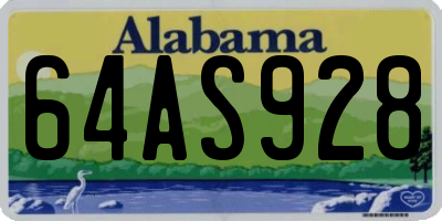 AL license plate 64AS928