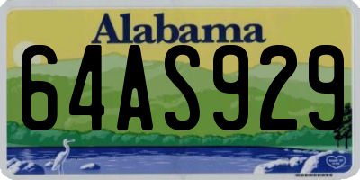 AL license plate 64AS929