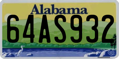 AL license plate 64AS932