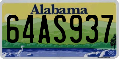 AL license plate 64AS937