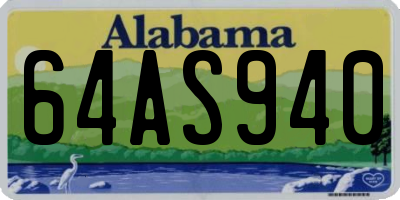AL license plate 64AS940
