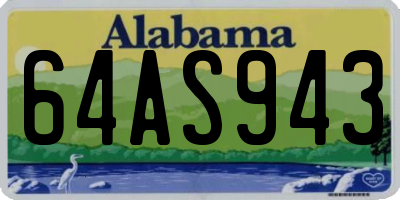 AL license plate 64AS943