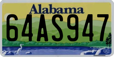 AL license plate 64AS947