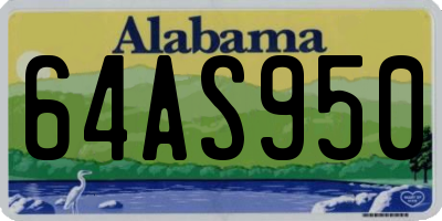AL license plate 64AS950