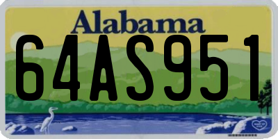 AL license plate 64AS951