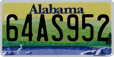 AL license plate 64AS952