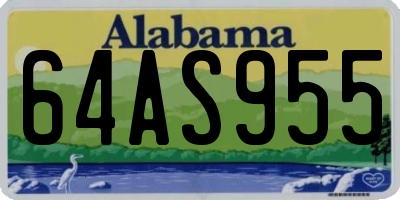 AL license plate 64AS955
