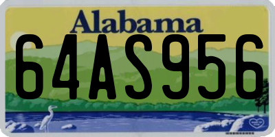 AL license plate 64AS956