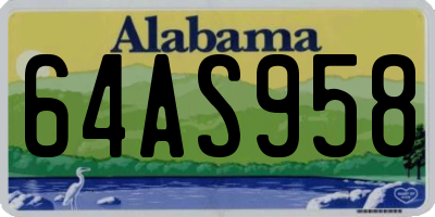 AL license plate 64AS958