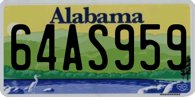 AL license plate 64AS959