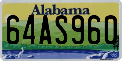 AL license plate 64AS960