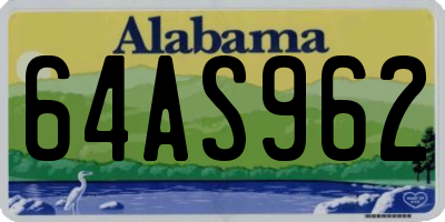AL license plate 64AS962