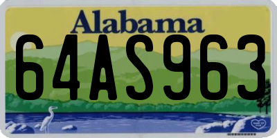 AL license plate 64AS963