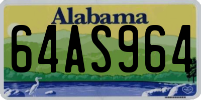 AL license plate 64AS964