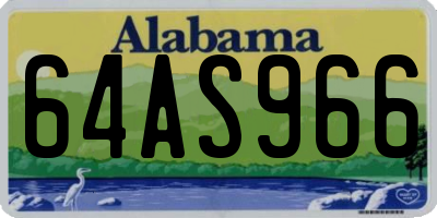 AL license plate 64AS966