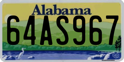 AL license plate 64AS967