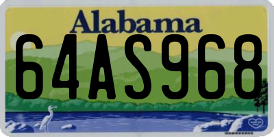AL license plate 64AS968