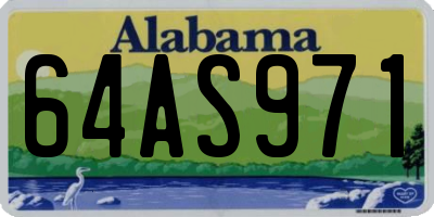 AL license plate 64AS971