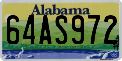 AL license plate 64AS972