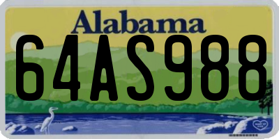 AL license plate 64AS988