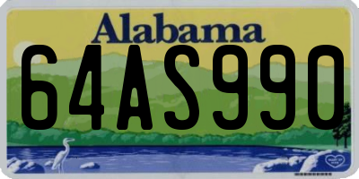 AL license plate 64AS990