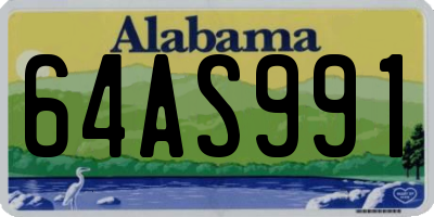 AL license plate 64AS991