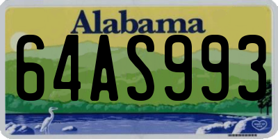 AL license plate 64AS993