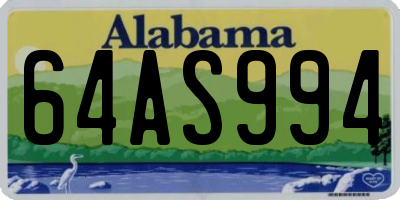 AL license plate 64AS994
