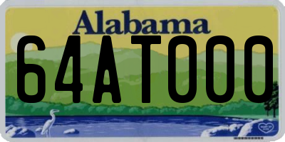 AL license plate 64AT000