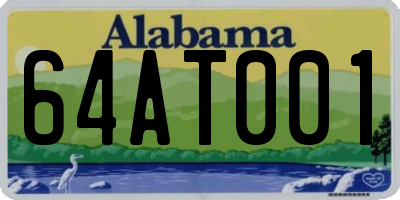 AL license plate 64AT001