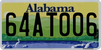 AL license plate 64AT006