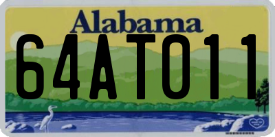 AL license plate 64AT011
