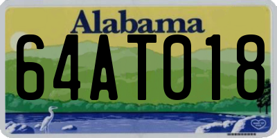 AL license plate 64AT018