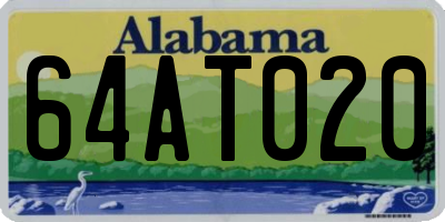 AL license plate 64AT020
