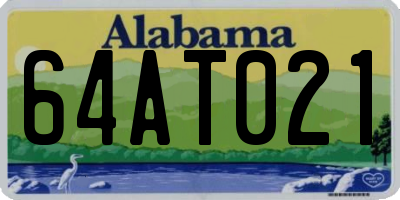 AL license plate 64AT021