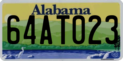 AL license plate 64AT023