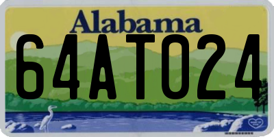AL license plate 64AT024