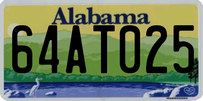 AL license plate 64AT025