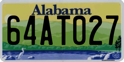 AL license plate 64AT027