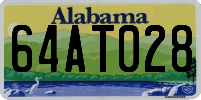 AL license plate 64AT028