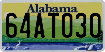 AL license plate 64AT030