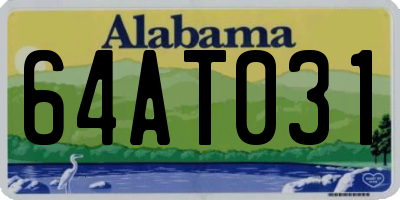 AL license plate 64AT031
