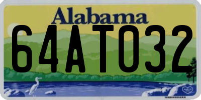 AL license plate 64AT032