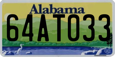 AL license plate 64AT033